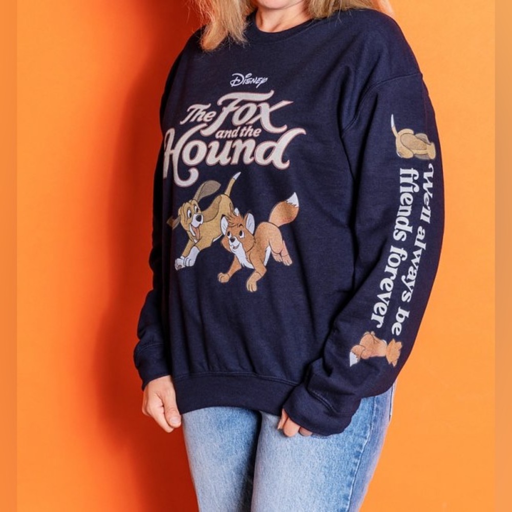 NEW Fox and the Hound Disney Sweatshirt Crewneck Large